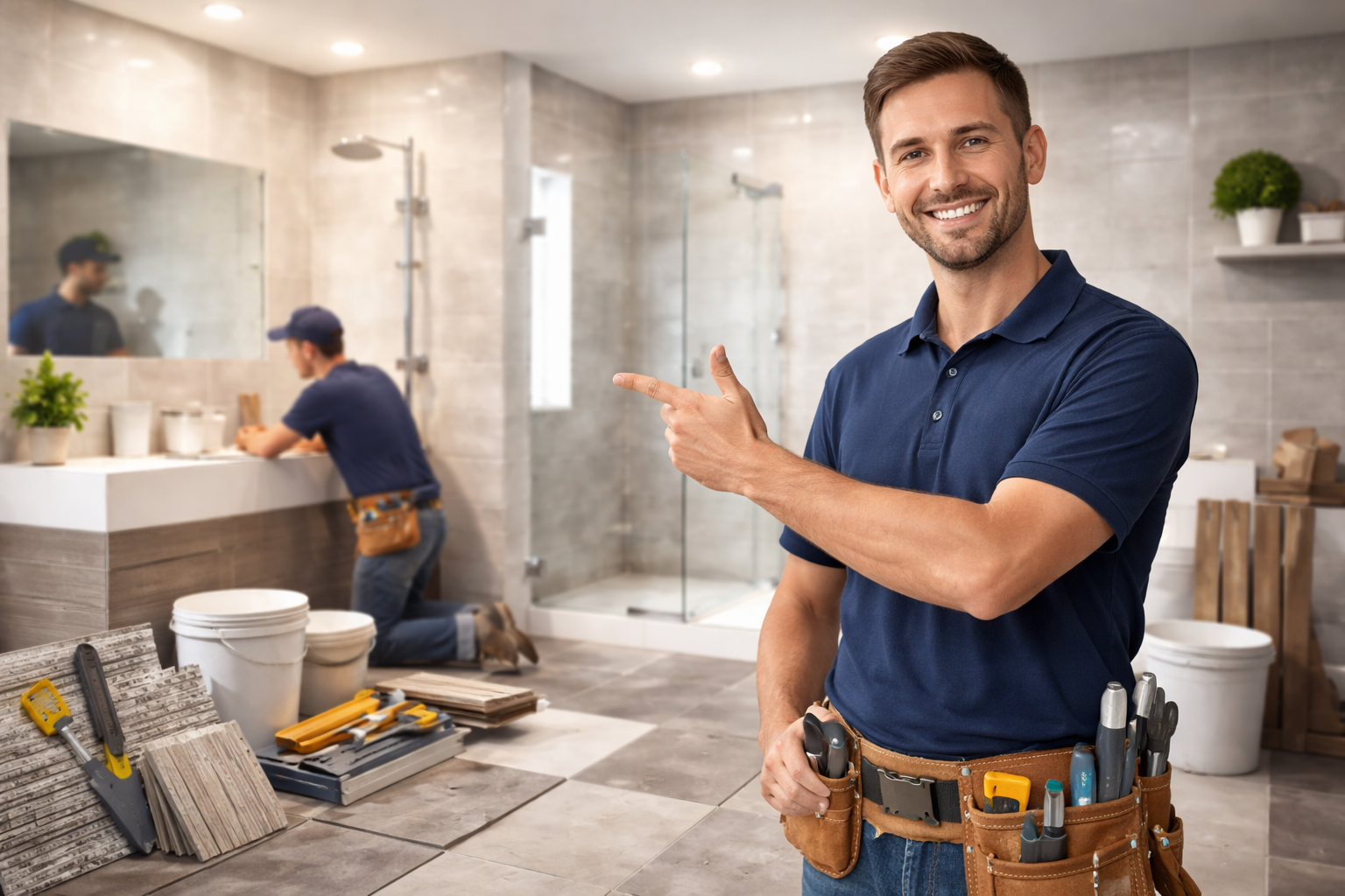 Bathroom tile remodeling and flooring installation professionals